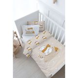 Bebek Boy Nevresim Takımı (100x150) - For Baby Serisi - Kahverengi Atkılı Ayı