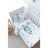 Bebek Boy Nevresim Takımı (100x150) - For Baby Serisi - Mavi Balonda Fil