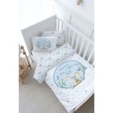 Bebek Boy Nevresim Takımı (100x150) - For Baby Serisi - Mavi Sallanan At