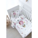 Bebek Boy Nevresim Takımı (100x150) - For Baby Serisi - Pembe Balonda Fil