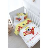 Bebek Boy Nevresim Takımı (100x150) - For Baby Serisi - Sarı - Kırmızı