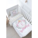 Bebek Boy Nevresim Takımı (100x150) - Pink Royal Series - E Harfi