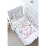 Bebek Boy Nevresim Takımı (100x150) - Pink Royal Series - G Harfi