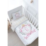 Bebek Boy Nevresim Takımı (100x150) - Pink Royal Series - U Harfi