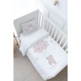 Bebek Boy Nevresim Takımı (100x150) - Pure Baby Serisi - Buluta Tırmanan Ayıcık