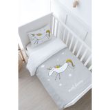 Bebek Boy Nevresim Takımı (100x150) - Pure Baby Serisi - Doodle Unicorn