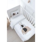 Bebek Boy Nevresim Takımı (100x150) - Pure Baby Serisi - Filler ve Evler
