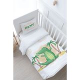 Bebek Boy Nevresim Takımı (100x150) - Pure Baby Serisi - Sevimli Timsah