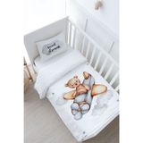 Bebek Boy Nevresim Takımı (100x150) - Pure Baby Serisi - Uçan Ayı