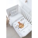 Bebek Boy Nevresim Takımı (100x150) - Pure Baby Serisi - Yıldız Tutan Ayı