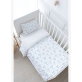 Bebek Boy Nevresim Takımı - Pureline Series - Blue Dainty Bow