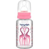Bebek Cam Biberon 0-6 Ay 125 ml Pembe Renk - Ahşap - Bej