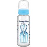 Bebek Cam Biberon 240ML Mavi, Sağlıklı ve Güvenli Beslenme Için Perfect Seçenek - Ahşap - Ceviz