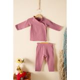 Bebek, Çocuk, Çıtçıtlı, Alt Üst Takım, Müslin Kumaş, % 100 Pamuk, Organik Kumaş,yazlık - Pembe - 3 - 6 Ay