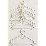 Bebek Çocuk Elbise Askısı 12'li Tırtıklı 26,5 cm Beyaz Set - Seçenek 1 - Altın