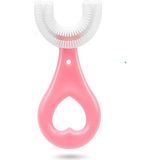 Bebek Diş Fırçası Pembe Saplı Yeni Nesil 2-6 Yaş Çocuk Diş Fırçası U Şeklinde Pratik 1 Adet - PEMBE DİŞ FIRÇASI