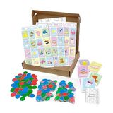 Bebek Duş Loteria Fiesta Meksika Bingo Oyunu, İspanyolca 30 Oyuncu için Bir Kutuda Cips ile