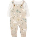 Bebek Ekru Salopet Set - 3 Ay