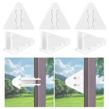 Bebek Güvenliği için 6'lı Paket Sürgülü Kapı Kilitleri, Viaky Çocuk Dolabı Koruması, Sürgülü Dolap/Duş/Veranda/Pencere/Gardırop için Güçlü Yapışkanlı Güvenlik Mandalı (Beyaz)