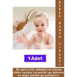 Bebek Hassas Cilt Için Banyo Saç Bakım Tarak Fırça Organik Keçi Kılı Ahşap Saplı Bebek Banyo Tarağı - 1