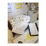 bebek iklimi 70x110 Park Beşiklere 10 Parça Bebek Uyku Seti - Kahverengi Ay Yıldız Desen (BEŞİK HARİÇ)