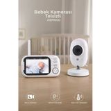 Bebek Kamerası Telsiz Monitörlü Full Hd Smart Ip Güvenlik Kamerası Abm600 Beyaz