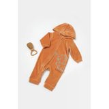 Bebek Kapüşonlu Fermuarlı Tulum, %80 Organik Pamuk & %20 Polyester, Bebek Ve Yenidoğan Serisi - Csyk6044