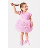 Bebek Kız Çocuk Doğum Günü Parti Düğün Elbise Tüllü Tütü Astarlı Çocuk Giyim Bebek Giyim Kız Bebek - 3 - 4 Yaş - Pembe