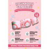 Bebek Kolluk Can Yeleği Seti Tavşan Temalı Göğüs Destekli Süngerli Güvenli Yüzme Yardımcısı Pembe