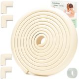 Bebek Korumalı Köşeler Kenar Koruyucu Set (Büyük 2,3 m Kenar + 4 Köşe) Mobilya Kenar Koruyucu Çocuk Bebek Şömine Masaları Güvenlik Tamponu (Doğrudan Kullanım için Önceden Bantlanmış, Montaj Gerekmez)