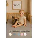 Bebek Lastikli Çarşaf %100 Pamuklu Penye Park Yatak Krem - Beyaz - Gri - Pembe - Mavi - 60X120 - 70X110 - 70X120 - 70X130 - 70X140
