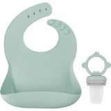 Bebek Mama Önlüğü, River Green, Standart Beden, Su Geçirmez Püre Malzeme - Çok Renkli
