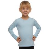 Bebek Mavisi Basic Mevsimlik Likralı Uzun Kollu Kız Çocuk Tişört - 1 Yaş - Bebe Mavisi