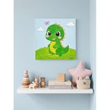 Bebek Odası İçin%100 El Yapımı Şık Kanvas Tablo - 20x20 cm Orijinal El Çizimi