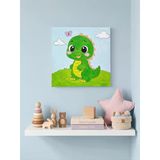 Bebek Odası İçin%100 El Yapımı Şık Kanvas Tablo - 20x20 cm Orijinal El Çizimi