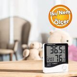 Bebek Odası Termometre Isı Nem Ölçer Oda Sıcaklık Ölçme Derece Fahrenhayt Ekranlı Dijital Pilli