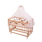 BebeK on For Elyeza Beşik Anne Yanı Kahve Krem Örgü set ile | %100 Kayın Ahşap | 0-5 yaş
