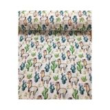 Bebek Özel 1 TOP (30 Metre)%100 Pamuklu Poplin Kumaş Lama Desenli (Eni 240 cm)