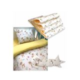 Bebek Özel %100 Pamuklu 80x160 Mobilya Beşik Uyku Seti Karaca Sarı (10 Parça) (Yorganlı)