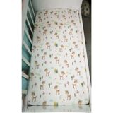 Bebek Özel %100 Pamuklu Bebek ve Çocuk Lastikli Çarşaf Karaca Desen 50 x 90 cm - Renkli
