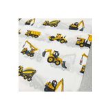 Bebek Özel %100 Pamuklu Bebek Ve Çocuk Lastikli Çarşafı Iş Makinesi Kepçe Desenli 70x130 Yatak Için