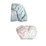 Bebek Özel %100 Pamuklu Çocuk Lastikli Çarşaf 90x190 (2 ADET) Yeşil Ay Ve Yeşil Yıldızlı