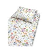 Bebek Özel %100 Pamuklu Çocuk Lastikli Çarşaf Ve Yastık Kılıfı 90x190 Montessori Tatlı Çizimler