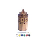 Bebek Özel Ahşap Boyanabilir Maket Oyuncak ve Boyama Seti, Ahşap Puzzle Oyuncak - Galata Kulesi