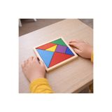 Bebek Özel Ahşap Tangram 7 Parça Eğitici Renkli Akıl Zeka Mantık Ve Strateji Oyunu Montessori 11 X 11 cm
