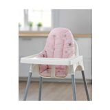 Bebek Özel Bebek Çocuk Mama Sandalyesi Minderi Pembe Ay Yıldız Ve Pembe Yıldızlı Desenli