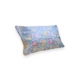 Bebek Özel Bebek Çocuk Yastık Kılıfı 35x45 Cm (sadece Kılıf), Gökkuşağı Kalpli Sarılı