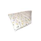 Bebek Özel Bebek Çocuk Yorganı Standart 100x150 Cm Sarı Ay Yıldız Gri Yıldızlı