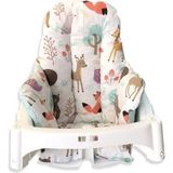Bebek Özel Bebek Mama Sandalyesi Minderi Doğa Yeşil Yıldızlı Desen 100% Pamuklu Ergonomik Tasarım 1 Adet