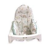 Bebek Özel Bebek/Çocuk Mama Sandalyesi Minderi (Kahverengi Gökkuşağı/Yeşilli)